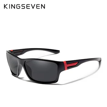 KINGSEVENsummer Polarizirana sončna očala moških Luksuzne blagovne Znamke oblikovalec Premaz zrcalni Objektiv Uresničevanje sončna Očala Očala Z Box