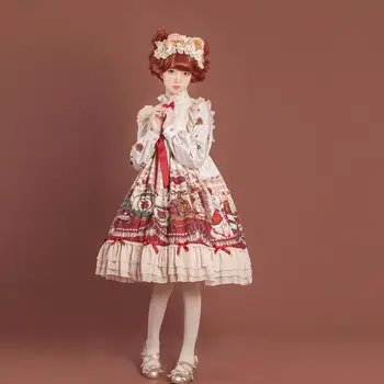 Palača letnik sweet lolita obleko Krono nosi flare rokav bowknot čipke viktorijanski obleko kawaii dekle gothic lolita op loli cos