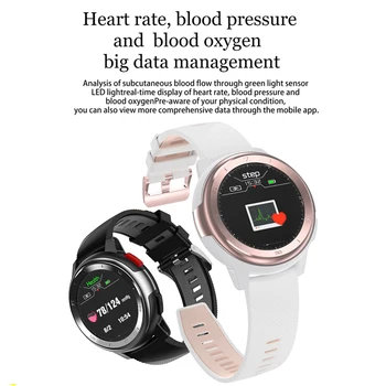 Mjuniu DT68 pametno gledati moške IP68 vodotesen 1.2 palčni full zaslon na dotik 30 dni dolgo pripravljenosti EKG smartwatch za iphone samsuang