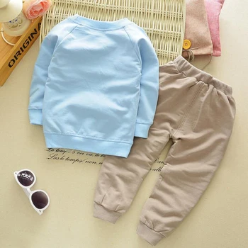 Vroče slog 2020 pomlad baby fantje obleke mignon / novorojenček oblačila sklop kidsshirt + hlače 2 kos. nastavi otrok obleke