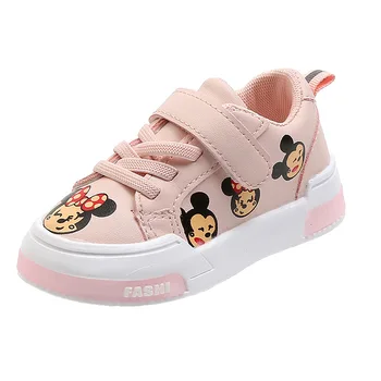 Dekleta Disney risanke Minnie dihanje non-slip mehko Priložnostne Čevlji Mickey Mouse čevlji športni copati dekliška športni copati