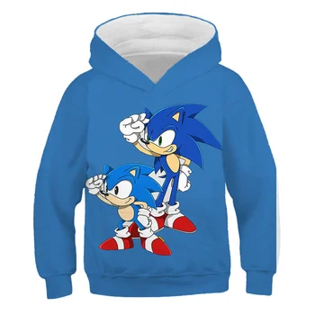 Sonic Hedgehog Obleke Poletje Cool 3D Otroci Hoodies dekleta, Družina srajce Fantje hoodies Mario Majica Jeseni Otrok Vrhovi