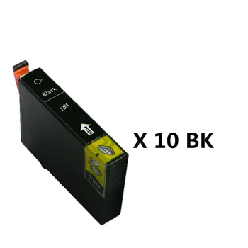10pcs T1281 črna kartuša obleko za Epson S22/SX125/SX130/SX230/SX235W/SX420W/SX425W s čipi