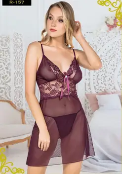 Ženske seksi more standardne velikosti SM čipke nightgown sleepwear obleko G-String seksi spodnje perilo, obleko