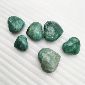 Ročno izrezljane quartz zelena amazonite srca v obliki kristalov zdravilne kamne za dekoracijo doma