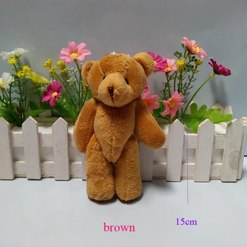 Brezplačna dostava Wholesales 20pcs/veliko lep mini medvedek igrače,H=15 cm risanka Plišastih lutke medvedek