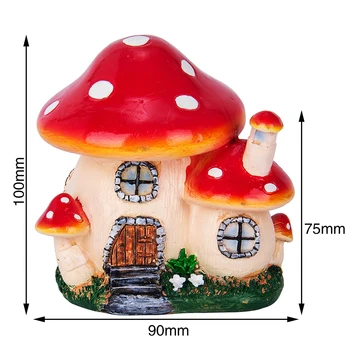 Mushroom House Smolo Obrti Mini Pravljice doma Vrt Dekor DIY Okras Pokrajine Miniature Smolo Pribor Mikro Vrt