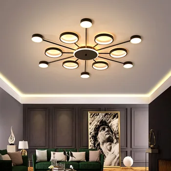 Novo spalnico LED stropna svetilka moderne dnevne sobe lestenec soba lučka za kvadratni krog LED lučka villa hotel lučka tovarne neposredne prodaje