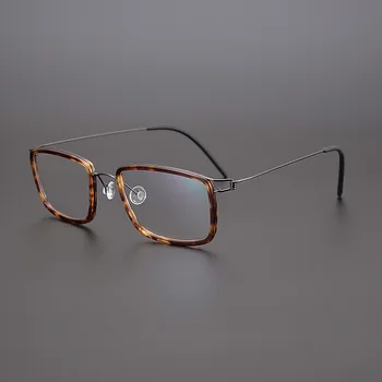 Ultralahkih Titana Acetat Recept Očala Okvir Moški Ženske Letnik Kvadratnih Optična Očala Danske Blagovne Znamke, Modela Očal