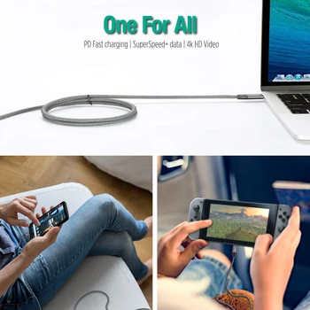 5A Tip C Kabel USB 3.1 Gen 2 C C PD 100W Podatkov 10Gbps Za Macbook Samsung S10 Hitro Polnjenje 4.0 USBC Hitro Polnjenje USB-C Kabel
