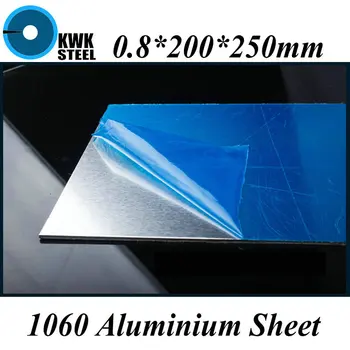 0.8*200*250mm Aluminija 1060 Stanja Čistega Aluminija Pločevina DIY Materiala Brezplačna Dostava