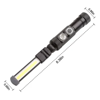 Delovna Svetloba Svetilke LED Svetilke USB Polnilne Zgrajena V Baterije COB XPE LED Luči Z Magnetom Prenosna Svetilka Kampiranje na Prostem