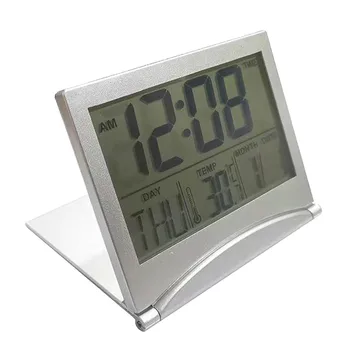 NOVI Digitalni LCD Vremenska Postaja Zložljiva Datum Namizje Temperatura Potovalna Budilka SWWQ