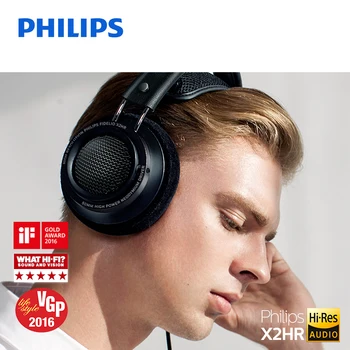 Philips X2HR Spremlja Vročina HI-fi Slušalke Headpsets Visoke Ločljivosti Stereo Slušalke s 50 mm-moč pogona