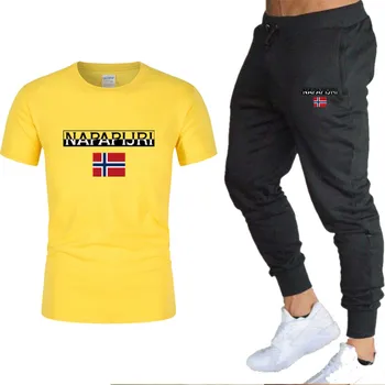 2020 moška t-shirt majica in hlače določa dve-kos določa moški / ženske priložnostne trenirko nov modni tiskanja ustreza športne hlače športne hlače