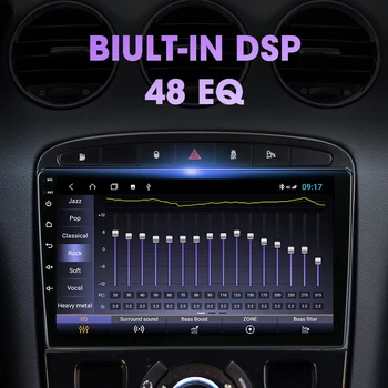 Android 9.0 2DIN avtoradio Za Peugeot 308 308SW 408 2012-2016 T9 4G+64 G Multimedijski Predvajalnik Videa, 4G Net+WIFI RDS GPS Navigacija