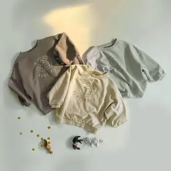 Otroci Majica 2020 Novo Jeseni In Pozimi Fantje Dekleta Modni Preprosto Tiskanje Sweatshirts Baby Otrok Bombaž Vrhovi Outwear Oblačila