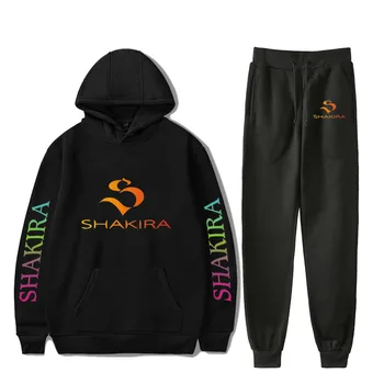 WAWNI Shakira Hoodie Majica Dva Kosa Obleko Bombaž Priljubljena Priložnostne Puloverju Hlače Harajuku 2020 Nov Modni Nastavite Svoboden Prosti čas