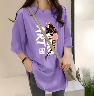 NOVE ženske modnih oblačil nove ženske ' s Top plus velikost Kitajski natisnjeni korejski krog vratu dolg rokav T-shirt grafični t srajce