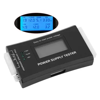 Napajanje Tester za LCD-Zaslon Računalnika Napajanje Diagnostični Tester PC-napajanje/ATX /BTX /ITX Kompatibilno Črna