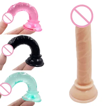 YUELV 5.7 Palčni Mini Analni Dildo Za Ženske Realističen Penis Z Bedak G-spot Vaginalne Masaža Odraslih Igrače Za Začetnike Izdelke, povezane s spolnostjo