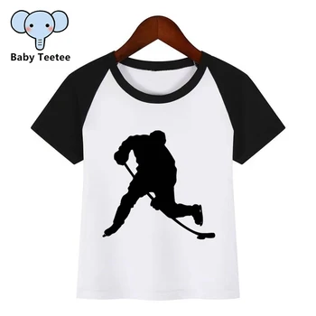 Fantje in Dekleta Anime Razvoj Ledu Hockeyer Print Majica s kratkimi rokavi Dojenček Otroci Smešno Oblačila Chirden Poletje T-shirt