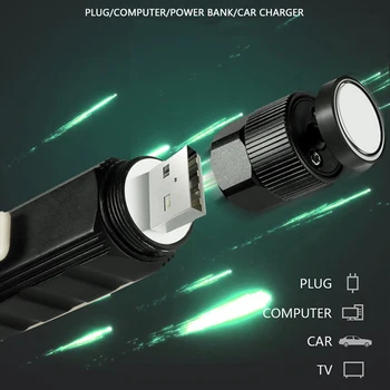 LED Svetilka Delovna Svetloba USB Charge Zidava-V Baterije Baklo Popravilo Avtomobila Lučka za Kampiranje Roko Svetlobe Z Magnetom Posnetek M19