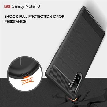 Ohišje Za Samsung Galaxy Note 10 Primeru Shockproof TPU Ogljikovih Vlaken Pokrovček Za Samsung Note 10 Kritje velja Za Samsung Note 10 Plus