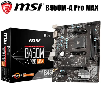 NOVO MSI B450M-PRO MAX Motherboard Vtičnico AM4 DDR4 AMD Ryzen 32GB AMD B450 Namizje MSI B450 Mainboard B450 M. 2 PCI-E 3.0 AM4