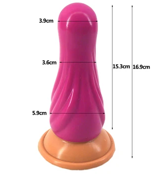 FAAK rit polnjene analni vibrator iz silikona, zlati analni čep s sesalno pokal anus masaža ženske seks izdelek odraslih masturbirajo spogledovanje