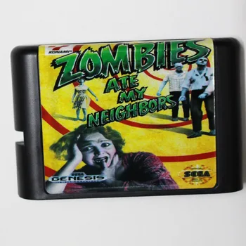 Zombiji Pojedel Moj Sosedje 16 bit MD Igra Kartice Za Sega Mega Drive Za Genesis