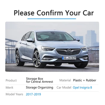 Za Opel Insignia B MK2 Buick Regal Vauxhall Holden Commodore OPC GSI 2017 2018 2019 Armrest Polje Shranjevanje Organizator Dodatki