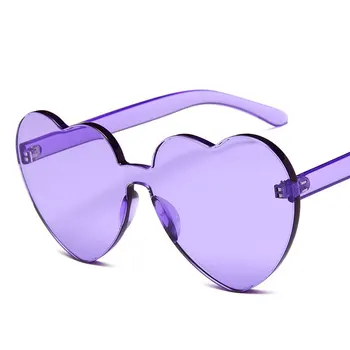 Ženske sončna očala srčkan jelly barve Crossocheilus očala priljubljena multicolor znane blagovne znamke Lightweight2019 Nov trend v obliki srca ženske