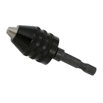 1/4 Palca Hex Kolenom brez ključa Vrtalne Vpenjalne Hitro Spremembo Adapter Pretvornik 0.3-6,5 MM (Črne)