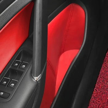 LHD Za VW Golf 7 2016 2017 2018 4pcs Vrata Avtomobila Armrest Plošča Mikrovlaken Usnje, usnjeni zaščitni Pokrov Trim