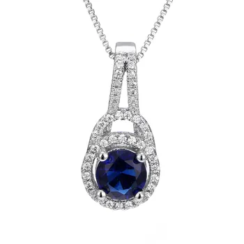 Blue Diamond Kianit Safir Obesek za Ženske 14K Bizuteria Temperament Simulirani Ženski Nakit Obesek Chalcedony dragih kamnov