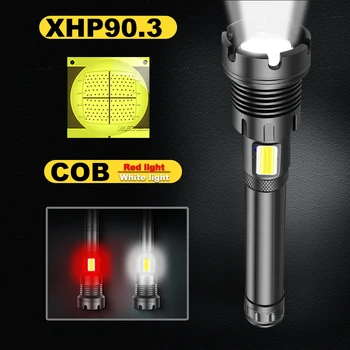 400000 LM COB XHP90.3 Visoko Zmogljiva LED svetilka led svetilko usb Polnilne 18650 26650 flash svetlobe XHP90 XHP70 XHP50 Luč