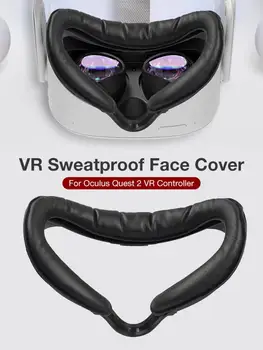 PU Usnje Sweatproof VR Zaščito za Obraz Bombaž Oči Masko Dnu Podporo Nos Podporo oprema Komplet Za Oculus Quest 2 Slušalke