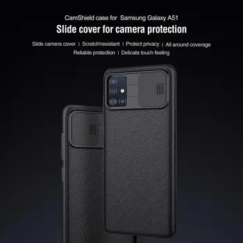 Za Samsung Galaxy A51 primeru NILLKIN CamShield Potisnite pokrov za kamero varstvo Zadnji pokrovček za Samsung Galaxy A51 primeru