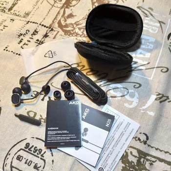 AKG N28 žične slušalke z Vrstico za Nadzor Mikrofona, Heavy Bass Visoke Ločljivosti Hifi Vročina Slušalke