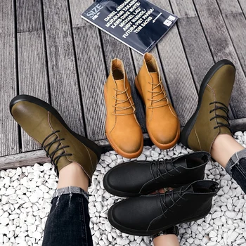 Moški čevlji na prostem modni škornji mens poslovnih vožnjo čevlji čipke letnik zapatos hombres de personlizar zapatos