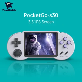 POWKIDDY Pocketgo S30 Retro Igra Konzola A33 Čip, 3,5-Palčni Zaslon IPS 64GB Vnaprej Nameščen 8500 Igre 3D Igre PS1 DC MAME