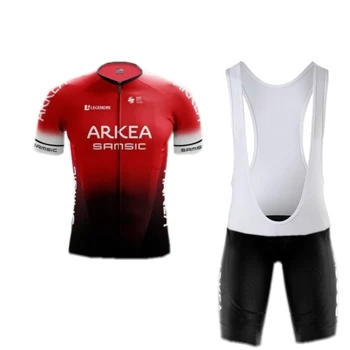 2020 Pro Team ARKEA SAMSIC Rdeči Kolesarski Dres Kompleti Koles Maillot Dihanje MTB Quick Dry Kolo Ropa Ciclismo 9d Gel Blazinico