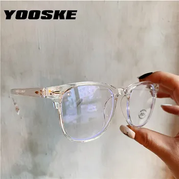 YOOSKE 2020 Anti Modra Svetloba Očal Okvir Žensk Eyeglass Okvir Računalnik Očala Letnik Moški Očala Pregleden Okvirji