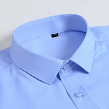 Moška Classic Long Sleeve Solid Obleko Srajce Žep-manj Design Standard-fit Formalnih Poslovnih Delo Urada Trdnih Temeljnih Majica