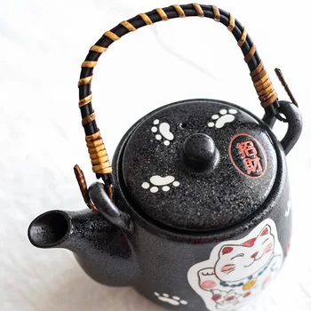 Niz Japonskih Keramični Luštna Mačka Čaj Lonec Čaja Skodelice Vode Pokal Maneki Neko Oblikovanje Porcelana grelnik vode Teaware Set (4 skodelice+1 čajnik)