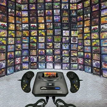 Retro 16-bitno TV Video Arkadna Igra Konzola Palčko Za SEGA Združljiv Pralni 246 V 1 Igra Kaseta Sim Dual Žične Blazinice