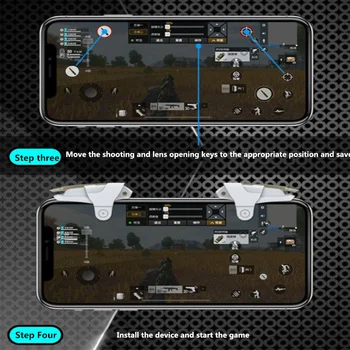 2020 ABS + Kovina za PUGB Krmilnik za Igre Gamepad Mobilni Telefon Palčko Sproži Cilj Streljanje L1 R1 tipka Tipka za Iphone Android