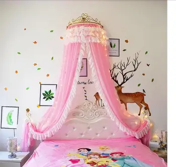 Posteljno zaveso Princesa veter posteljo zavese krono čipke postelji zavese zavesa strop palace poroka dekoracija spalnica