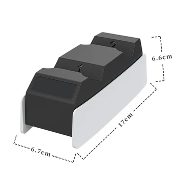 Dvojno Občutek Polnjenje Dock Ročaj Polnilnik Postaje Stand USB Kabel za Polnjenje, Polnilnik Stojalo za PS5 Gaming Krmilniki Ročice X6HB